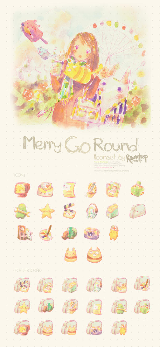 Merry Go Round Icon Set by Raindropmemory