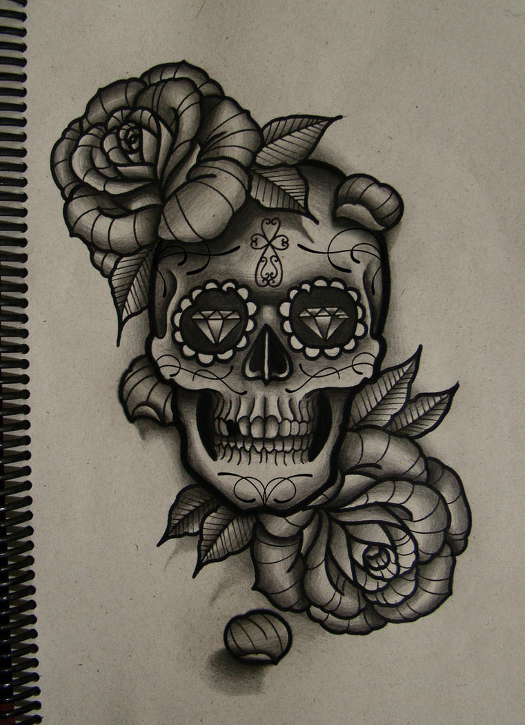 skull and roses by FraH on DeviantArt