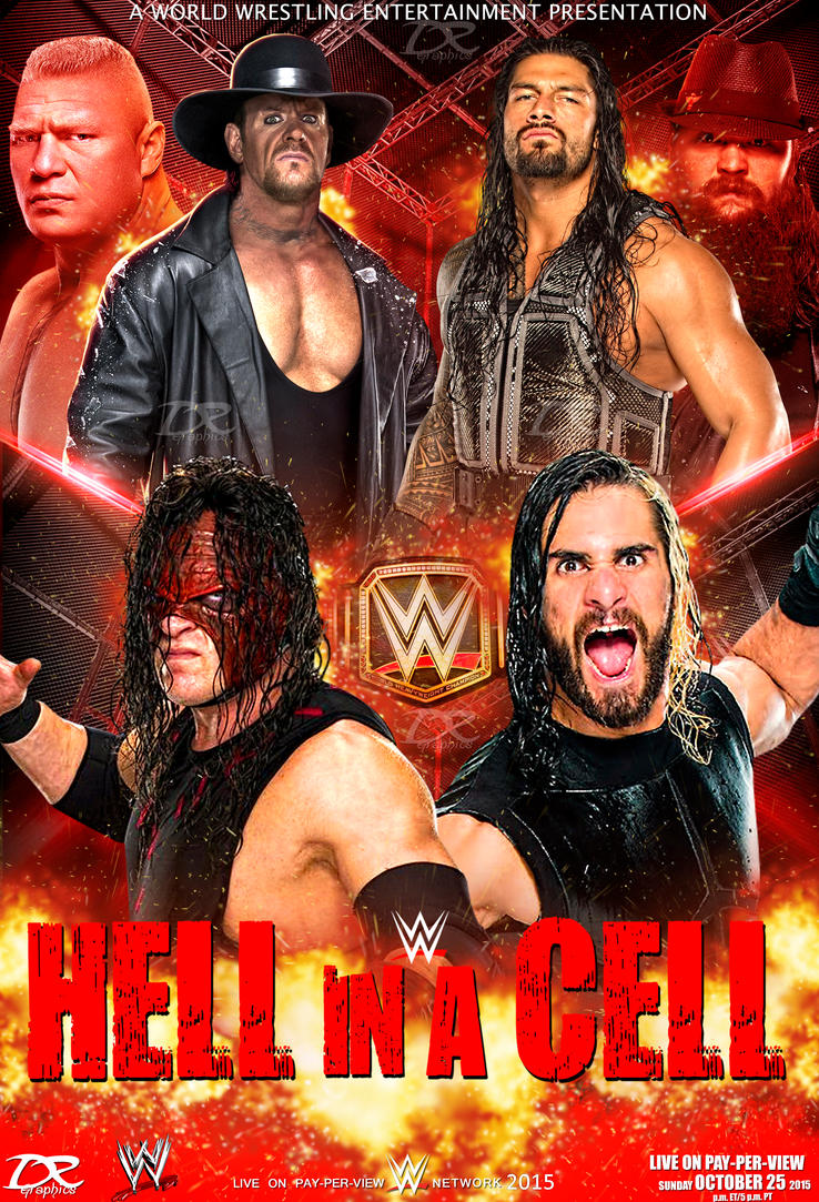 WWE Hell In A Cell 2015 Poster by Dinesh-Musiclover