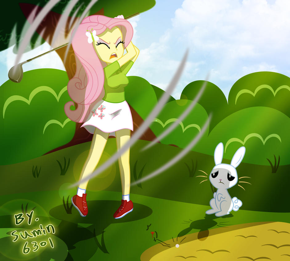FlutterShy - Golf, by sumin6301