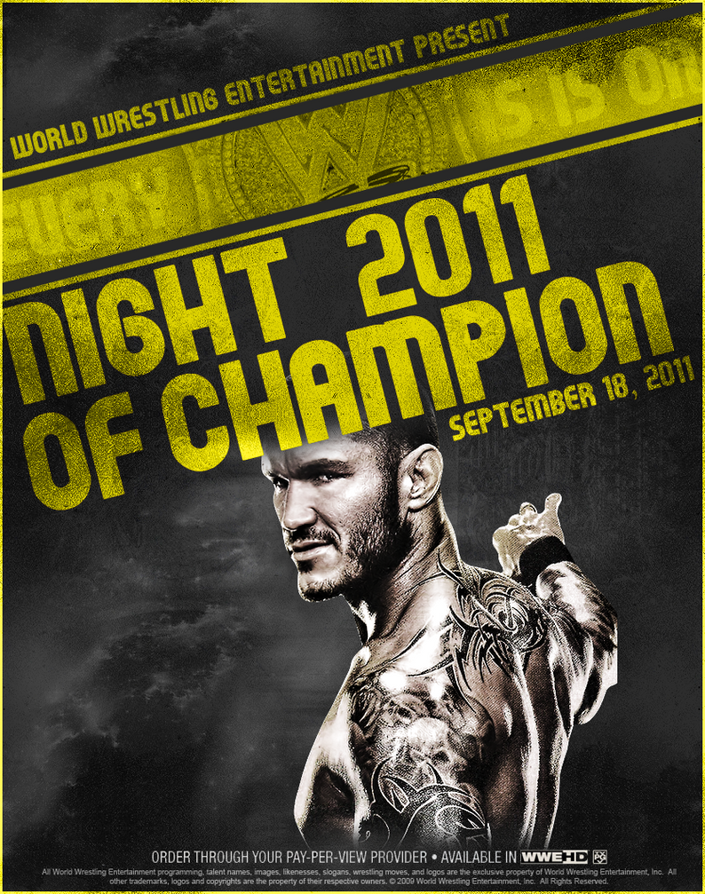 NIGHT OF CHAMPIONS POSTER by MOH2011