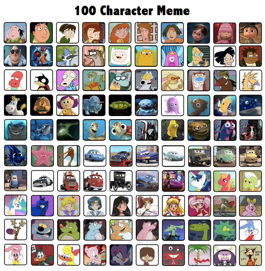 My 100 Favorite Characters 2 by Zim999 on DeviantArt