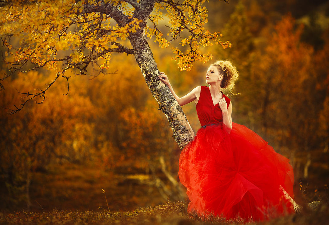 Lady in red by JenniSjoberg on DeviantArt